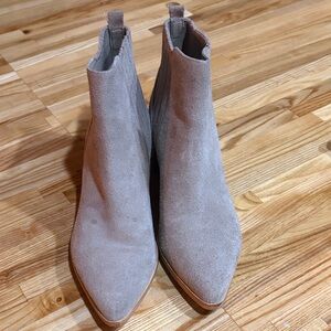 Marc Fisher Tan Suede Ankle Booties